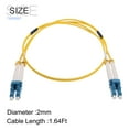 thumbnail image 2 of Unique Bargains 4Pcs 1.64Ft Single Mode Duplex Fiber Optic Patch Cable LSZH Fiber Jumper Optical LC to LC for Router Switches, 2 of 6