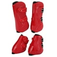 thumbnail image 4 of Chaussure de Cheval, Bottes de Tendon de Cheval Respirant Doux Bien Fait Ensemble Réglable pour les Chevaux Ensemble de Rouge, 4 of 7