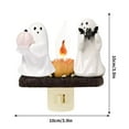 thumbnail image 2 of 2024 New Ghost Campfire Flickering Nightlight, Ghost Pumpkin Bat Night Light, Halloween Night Lights Plug into Wall, 3D LED Small Electric Faux Campfire Night Light, Halloween Nightlight Decor, 2 of 9