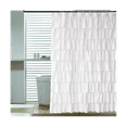 thumbnail image 2 of 2X Ruffle Shower Curtain Home Decor Soft Polyester, Decorative Bathroom Accessories Great for Showers and Bathtubs, 2 of 4
