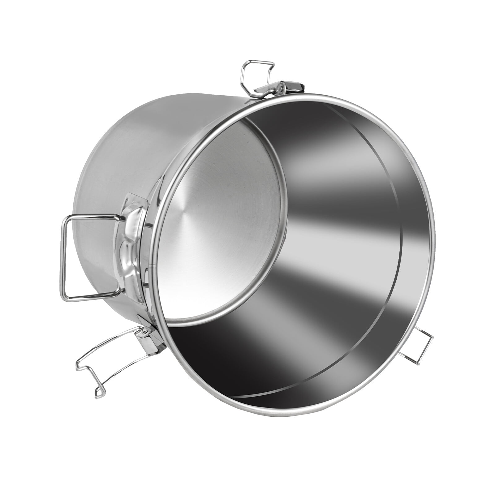 21L 304 Stainless Steel Airtight Container with Lid and Locking Clamp,17-38Lbs Metal Bucket Large Stainless Steel Canisters for Kitchen,Dog Food/Bird Seed/Coffee Storage Container