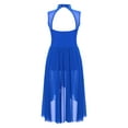 thumbnail image 2 of CHICTRY Kids Girls Modern Lyrical Dance Leotard Dress Hollow Back High-Low Hem Contemporary Dance Dress Royal Blue 14, 2 of 7