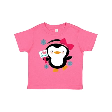 

Inktastic Penguin Girl Snowflakes Gift Toddler Toddler Girl T-Shirt