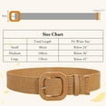 thumbnail image 3 of 4 Pack Straw Woven Elastic Stretch Waist Belt Fashion Boho Dress Braided Belts for Women, 3 of 6