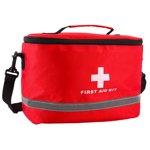 Cylindre Forme Premiers secours Sac de secours portatif Kit de survie des épaules Rouge Random Epaule Girde Couleur