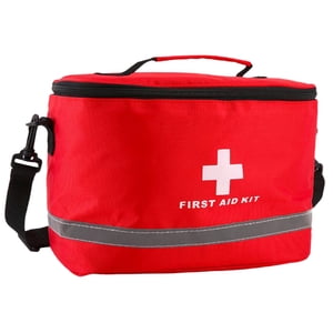 Cylinder Shape First Aid Bag Handheld Emergency Bag Shoulder Survival Kit Red Random Shoulder Girdle Color