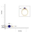 thumbnail image 4 of ANGARA Natural Round Tanzanite & Diamond Three Stone Engagement Ring in 14K Yellow Gold for Women (Size-6mm) | December Birthstone, Anniversary, Jewelry Gift for Women | Natural Tanzanite Ring, 4 of 8