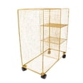 thumbnail image 3 of S SERENABLE Rolling Mat Storage Rack Wheeled Fitness Equipment Holder for Dumbbells Gold, 3 of 9