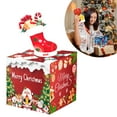 thumbnail image 4 of QHUDLV ZXCVWWE Christmas Themed Surprise Cash Gift Box Festival Party Drawer Lucky Gift Gift Cash Gathering Box T1Z4 Container Storage, 4 of 9
