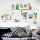 thumbnail image 5 of Kearding Pegatinas de pared de cactus en maceta, decoración de dormitorio, pintura de puerta extraíble, papel tapiz, telón de fondo de TV, Decoración del hogar, 5 of 6