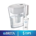 thumbnail image 1 of Brita® Small 5 Cup Water Filter Pitcher with 1 Standard Filter, BPA Free, SOHO, White, 1 of 5