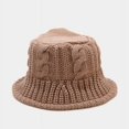 thumbnail image 1 of Sombrero de pescador pequeño con cara de mujer, estilo Joker, para otoño e invierno, estilo vintage, de lana tejida, con palo grueso, estilo moderno, 1 of 6