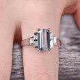 thumbnail image 3 of Emerald Cut 1.25 Carat Aquamarine Engagement Ring Anniversary Gift in 10k White Gold, 3 of 5