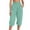 Mint Green, variant on Women's Casual Capri Pants Soft Stretchy Fabric Everyday Comfort Trousers Ideal for Spring Summer Wear