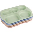 thumbnail image 1 of Set of 4 Divided Dinner Plates, 5 Compartments,Shatterproof Divider Plates, 1 of 5