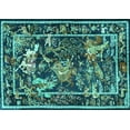 thumbnail image 1 of Ahgly Company Indoor Rectangle Persian Turquoise Blue Traditional Area Rugs, 8' x 12', 1 of 4