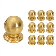 10 Pcs Cabinet Knobs Round Ball Bathroom Dresser Knobs, Modern Hardware for Kitchen Gold