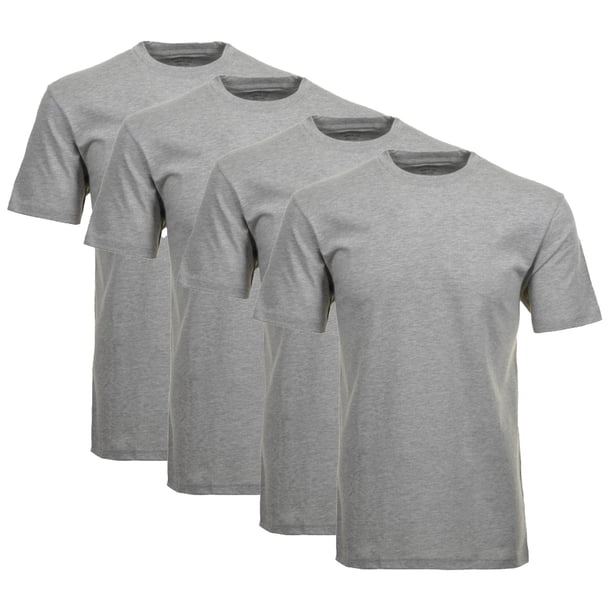 RAGMAN Camiseta para hombres, paquete de 2 - 1/2 manga, camiseta interior, cuello redondo Gris XL (X-Large)