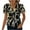 Y159 Black, variant on Ichuanyi Women's Casual Loose Fit Floral Print Blouse Spring Summer Fashion V-Neck Short Sleeve Top, Flowy Tunic Shirt for Daily Wear
