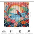 thumbnail image 2 of Hawaiian Style Bathroom Sets with Shower Curtain And Rugs, Incl with 12 Hooks，Toilet Lid Oval Rug, 2 of 8