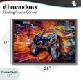 thumbnail image 4 of Stupell Industries Contemporary Gaming Swirl Controller Energy Brown Floating Frame Canvas Art, 25 x 17, by Creative Studio, 4 of 8