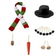 thumbnail image 1 of Bewildely Kit de decoración de muñeco de nieve de Navidad, bufanda, botón de madera, juego de disfraces de dibujos animados, juguetes para niños, Kits de decoración para fiestas Tipo 2 Bewildely HA046541-02, 1 of 6