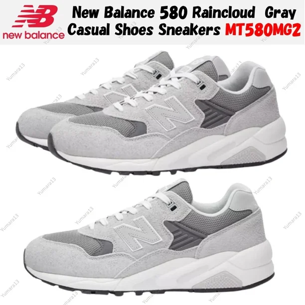 New Balance 580 Raincloud Gray Casual Shoes Sneakers MT580MG2 Men's Size