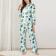 thumbnail image 2 of Balery Cartoon Sea Creatures Conjunto de Pijama con Estampado para Mujer, Conjunto de Dos Piezas con Manga Larga, Ropa de Dormir Suave con Bolsillos, Pijamas Cómodos-Medium, 2 of 7