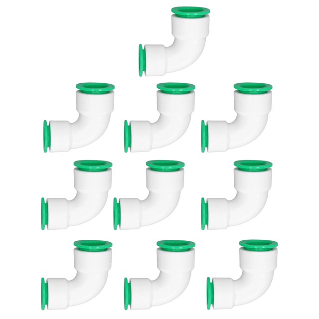Conector de tubería de agua, 10 piezas de conector de codo de línea de agua engrosado PPR Plug and Play Codo reductor de tubería para riego(25 * 20MM)