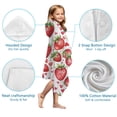thumbnail image 7 of Red Strawberry Plants Fruit Heart Hooded Bath Towel，50"x30" for Ages 3 To 12 Kids, Quick Dry Lightweight Soft Microfiber Hood Beach Towel Cover Up for Kids, 7 of 7