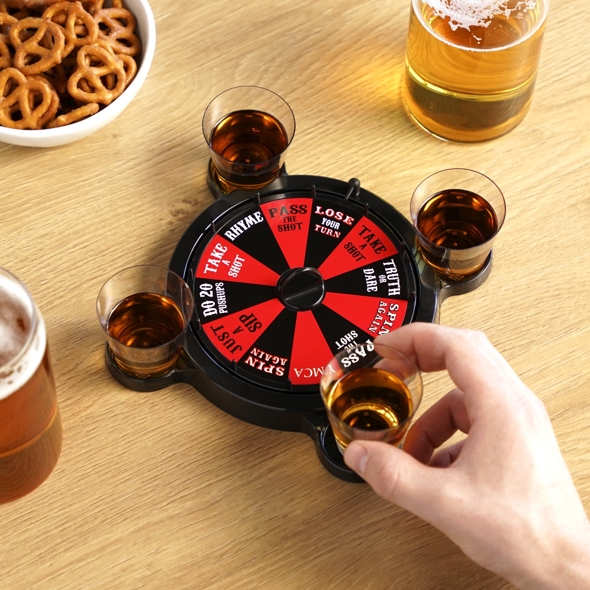 Perfect Life Ideas Shot Spinner Game - Adult Drinking Games for Adults Only  - Adult Drinking Game for 2-6 Players - Shot Roulette Drinking Game 