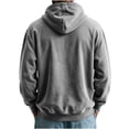 thumbnail image 6 of JUUYY Men's Quarter Zip Pullover Hoodies with Pocket Loose Fit Long Sleeve Casual Half Zipper Hooded Sweatshirt Fall Winter Outfit Gray XXXL, 6 of 6