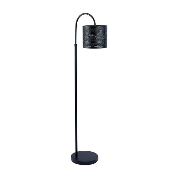 Lampe sur pied HOMETRENDS 147,3 cm, noir mat