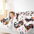 thumbnail image 3 of Homewish Dachshund Dog Full Size Comforter Sets,Paw Bone Print Bedding Comforter Set,Red Balloon Decor,Polkadot Reversible,3 Pieces,1 Comforter and 2 Pillowcases, 3 of 7