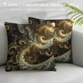 thumbnail image 3 of Acheng Gold and Blue Abstract Art Plush Pillowcase 1 Piece White, 3 of 5