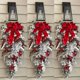thumbnail image 4 of Corona de Navidad para puerta Delantera, adornos de bola roja para puerta, ventana, manto, decoración navideña para interiores y exteriores, 4 of 4
