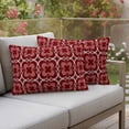 thumbnail image 2 of Outdoor Waterproof Pillow Covers Abstract Flower Burgundy Red Decorative Throw Pillow Protectors,Pillowcase Cushion Cases for Patio Sofa Garden Couch,20x12in,Pack of 2, 2 of 14