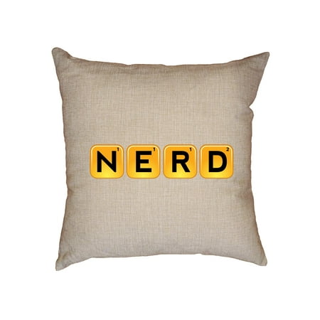 Nerd Written In Scrabble Game Tiles Hilarious Graphic Decorative