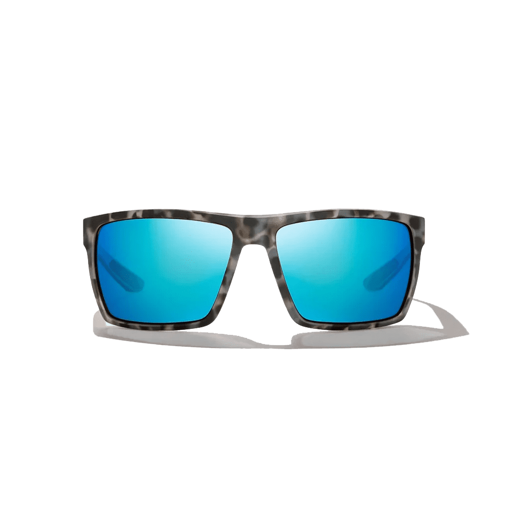 BAJIO Stiltsville Gray Tortoise Matte | Blue Mirror Glass Sunglasses