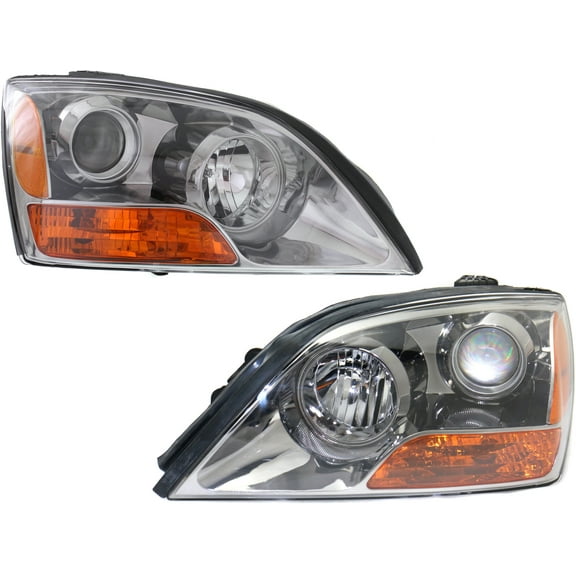 Garage-Pro Driver and Passenger Side Headlight for Kia Sorento 2007-2008 Halogen With bulb(s) Built Before 4/22/08 Replaces# 921013E540 921023E540