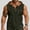 Army Green, variant on Mens Tank Top Sleeveless Hoodie Cotton T-Shirt Henley Hooded Shirt Tees Summer Beach Tops with Pocket Big and Tall Size S-3XL White