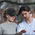 thumbnail image 4 of Gorra de béisbol con visera solar para mujer, de mezclilla lavada en la calle, de color sólido, personalizada, para hombre, 3 piezas, 4 of 6