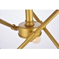 thumbnail image 5 of Indoor Modern Home Decor Bright Axel 6 Lights Brass Flush Mount, 5 of 7