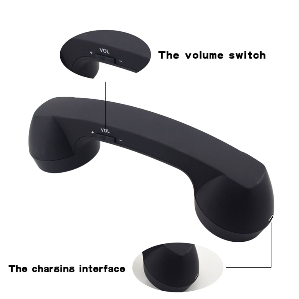 Wireless Bluetooth Retro Receiver Anti Radiation Telephone Handset External Microphone