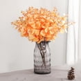 thumbnail image 2 of Ramo de hojas de eucalipto artificiales, tallos de eucalipto artificiales, plantas verdes artificiales naranja, 2 of 4