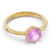 thumbnail image 3 of Diamond-Capitals 2.00 Ct Beautiful Round Cut Simulated Pink Sapphire Gemstone Womens Ring for Wedding Gift 18K Yellow Gold Size 10, 3 of 8