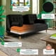 thumbnail image 3 of Sofá Cama Makora Queen con Memory Foam Color Negro Lino Respaldo Reclinable de 3 Posiciones, 3 of 8