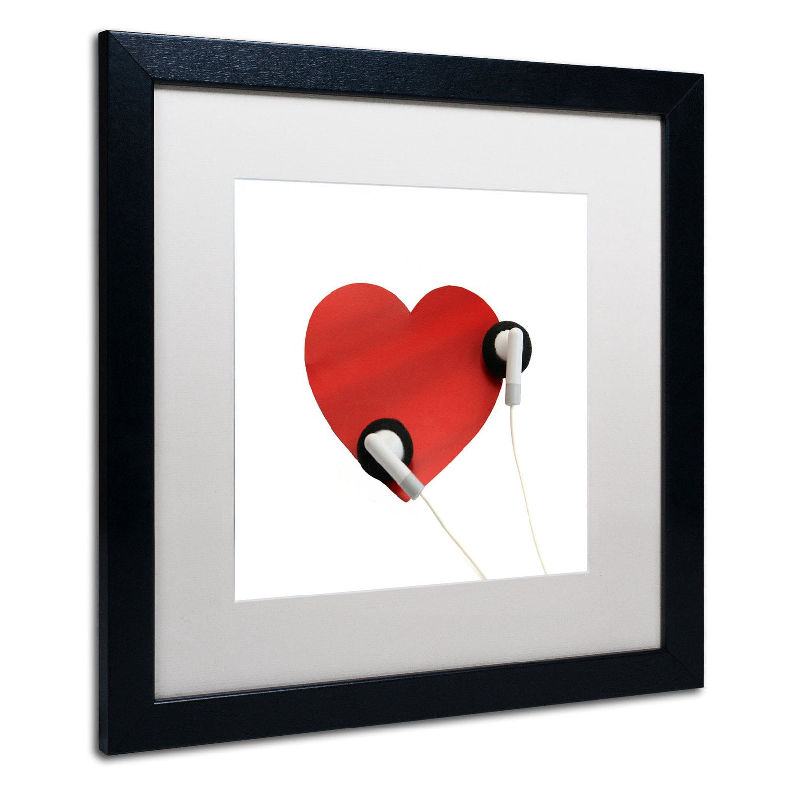 Trademark Fine Art "Listen to Your Heart" Canvas Art by Beata Czyzowska Young, Black Matte, Black Frame
