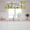 thumbnail image 4 of Summer Fall Sunflower Cross Curtains Valance for Windows, Religious Faith Flower Butterfly Autumn Seasonal Short Half Topper Rod Pocket, Positive Quote Spring Home Living Room Bedroom Decor 54 x 18, 4 of 6