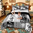 thumbnail image 3 of meiyoeat Western Cowboy Bull Skull Full Size Comforter Sets For Boys,Rustic Farmhouse Cabin Bedding Comforter Set,Reversible,3 Pieces,1 Comforter and 2 Pillowcases, 3 of 7